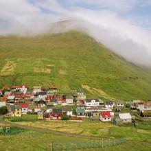 Mestečko Funningur, podľa legendy najstaršia osada na FO.