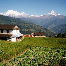 prvé výhľady cestou do Annapurna 1 BC
